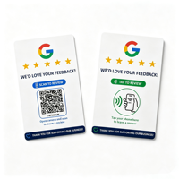 Google Bewertungskarte mit NFC QR-Code PVC CR80 Tragbare Feedback-Anfragekarte für Restaurant Hotel Salon Einzelhandel Geschäft