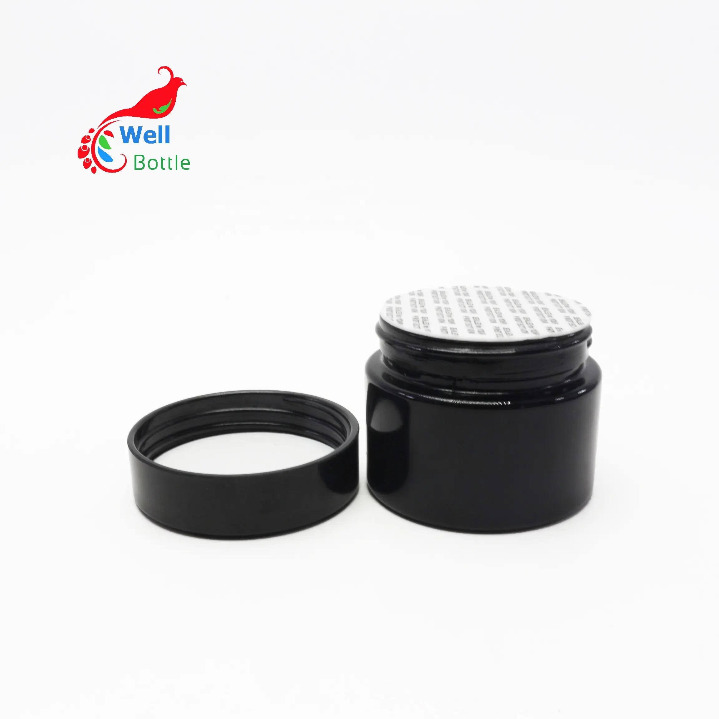 Zwarte uv Geur Proof jar 50g 100g 200g 250g ultra violet glazen pot met klassieke deksels voor apotheker VJ104E