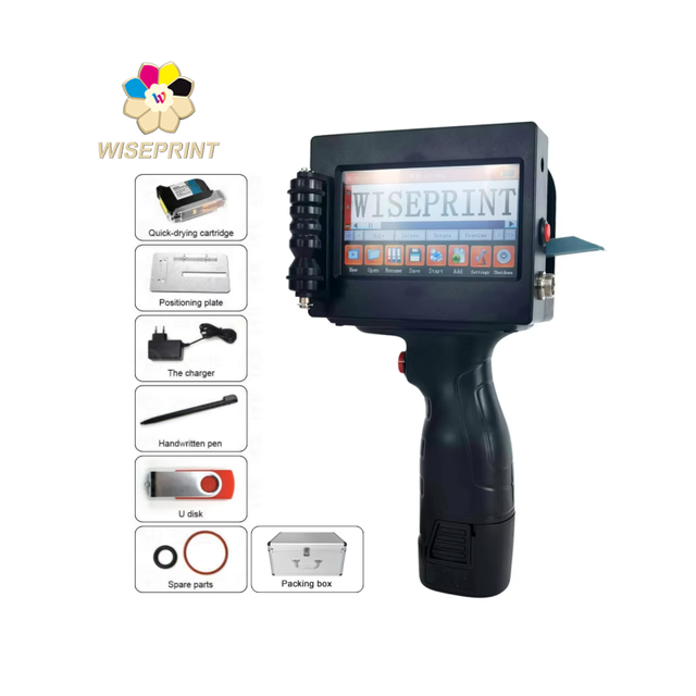 WISEPRINT Handheld Inkjet Printer-Battery Powered 600dpi Multifunction Card Flex Tube & Bill Printer