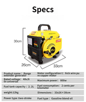 2-6,5kW Tragbarer Benzin-Inverter-Generator mit Geräuscharmer Frequenzumrichtertechnologie für Camping, Wohnmobile und Notstromversorgung zu Hause