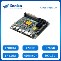 H270S6 Servidor Nas Mini Itx Placa base LGA1151 PCIE3.0 X16 Ranura para tarjeta TF 6 Sata 2 LAN 8 USB ATX Placa base Nas