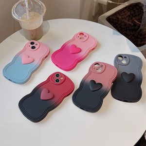 Nouvelle Coque de Téléphone 3D Cœur d'Amour Style <span class=keywords><strong>Ins</strong></span> 2026 avec Support Intégré Antichoc Bord Ondulé Housse TPU Givrée pour iPhone 17 16 Pro Max - Product Image 3