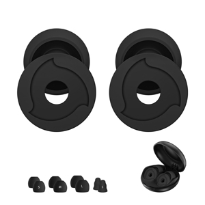 Tapones para los Oídos de Espuma Viscoelástica con Memoria, 4 Tamaños, Protección Auditiva, Silenciosos, 2 Tapones para los Oídos, Cancelación de Ruido, Insonorizantes, de Silicona, para Dormir - Product Image 1