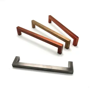 Stainless Steel Square Corner Kitchen Cabinet Door Handles and Knobs Drawer Furniture handle Pulls