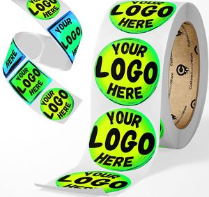 สติ๊กเกอร์สั่งทำ CustomBrandWare - ออกแบบเองได้ทุกแบบหรือโลโก้ - ปรับแต่งธุรกิจของคุณ - 50+ ม้วน - หลายรูปทรง หลายขนาด - Product Image 1
