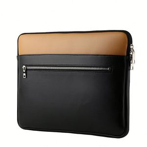 Funda para Portátil de Cuero PU al por Mayor, Transpirable, Antirrobo, Resistente a Golpes, Impermeable, con Bolsillo Frontal con Cremallera, Delgada, para Negocios, de 13/14/15.6 Pulgadas - Product Image 2