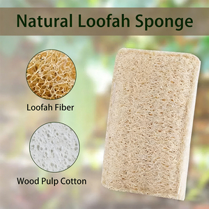 Esponja Vegetal Natural <span class=keywords><strong>de</strong></span> Luffa para Lavar Platos, Biodegradable, Compostable, <span class=keywords><strong>de</strong></span> Alta Absorción, Forma Cuadrada - Product Image 3