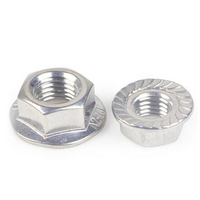 M6 M8 M10 M12 Acier inoxydable SS 304 316 316L Écrou à bride à tête hexagonale lisse poli DIN6923