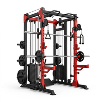 Rack de Squat Multifonctionnel Tout-en-un avec Pile de Poids Double de 90 kg pour Entraînement de Force Complet