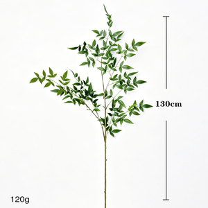 Hojas de <span class=keywords><strong>Nandina</strong></span> Verdes Artificiales para Arreglos Florales de Boda, Decoración del Hogar, Vegetación Artificial, Flores Artificiales al por Mayor - Product Image 6
