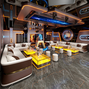 Arredamento moderno per nightclub <span class=keywords><strong>VIP</strong></span>, bar, KTV, decorazione, chaise longue, sala karaoke, divano lounge, sgabello da bar, design d'interni. - Product Image 4
