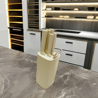 Nouveau produit ensemble de porte-couteaux de cinq pièces de style simple pour couteaux à éplucher de chef avec éplucheur essentiel de cuisine