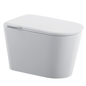 Inodoro de cerámica con bidé inteligente IPX4 con control remoto, asiento de calefacción instantánea automática, armario de inodoro con instalaciones avanzadas - Product Image 1