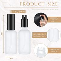 Flacons vaporisateurs en verre de luxe noirs de 30 ml (1 oz) vides avec capuchon métallique pour huiles essentielles, parfums, nettoyants et maquillage – Idéaux pour les voyages et l'aromathérapie