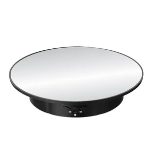 360-Degree Electric Rotating Turntable Adjustable Smooth Rotation Non-Slip Display Stand for Photographic Products