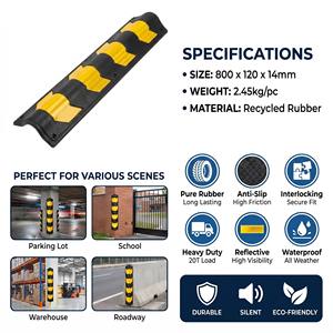 High Visibility L-Shape Wall Edge Protector Rubber <strong>Corner</strong> Guard with 4 Yellow Arrow Reflective <strong>Blocks</strong> for Warehouse Safety - Product Image 6