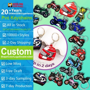Porte-clés personnalisés en caoutchouc PVC pour moto, porte-clés en silicone souple pour voiture de sport, basketball, football, pour cadeaux promotionnels - Product Image 1
