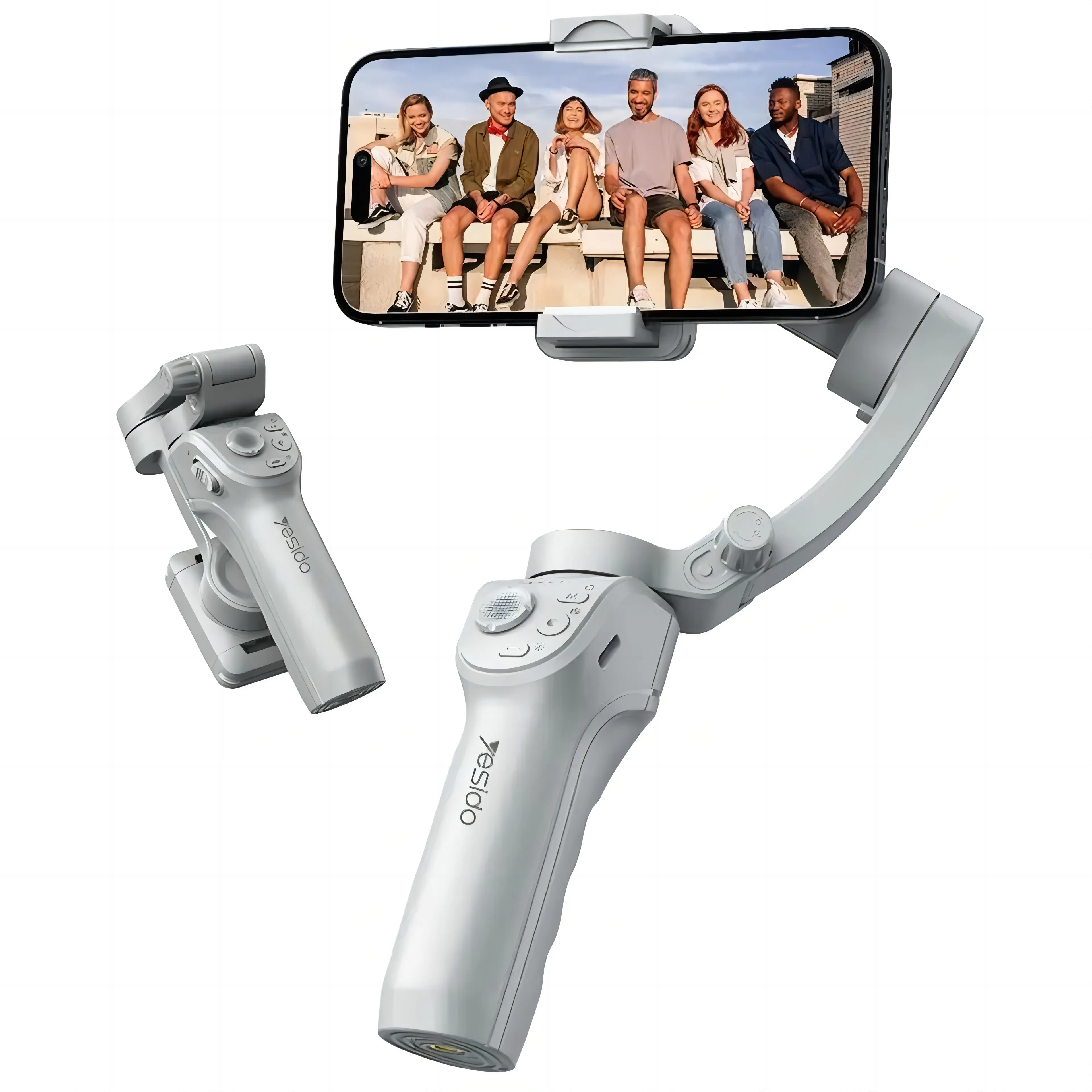 SF18 akıllı cep telefonu Gimbal sabitleyici 360 Ai otomatik yüz izleme el BT Selfie sopa Tripod profesyonel takip Gimbal