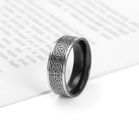 Bague brodée de style nordique Odin Salomon, nœud porte-bonheur, tendance 2026, bague puissante pour homme