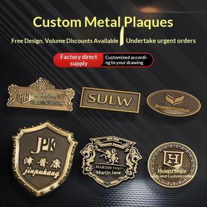 Customized Metal Signage Copper <b>Door</b> Nameplate Stamping Electroplating Silk <b>Screen</b> Printing Irregular Shape Workshop - Product Image 2