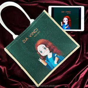 Grand Sac De Courses En Jute Pour Lepicerie Moitie Loupe Transparent Sacs A Personnaliser Sublimation Cadeaux Noel Lin Par