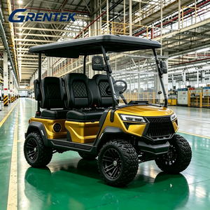 Voiturette de golf électrique GRENTEK 4 places avec batterie au lithium, pneus tout-terrain, buggy de golf surélevé pour parcours de golf et complexe hôtelier - Product Image 2