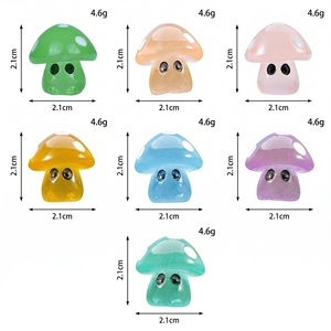 Sculpture de champignon translucide lumineuse Huacui Cottagecore peinte à la main en gros avec résine aquascape pour poissons d'Halloween - Product Image 2