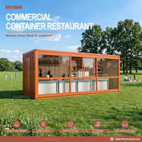 Kiosque de café, restaurant, boutique préfabriquée, bar en conteneur maritime à prix de gros à vendre