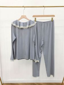 WanBao Pyjama à manches longues grande taille femmes pyjama modal pour femmes pyjama de détente - Product Image 5
