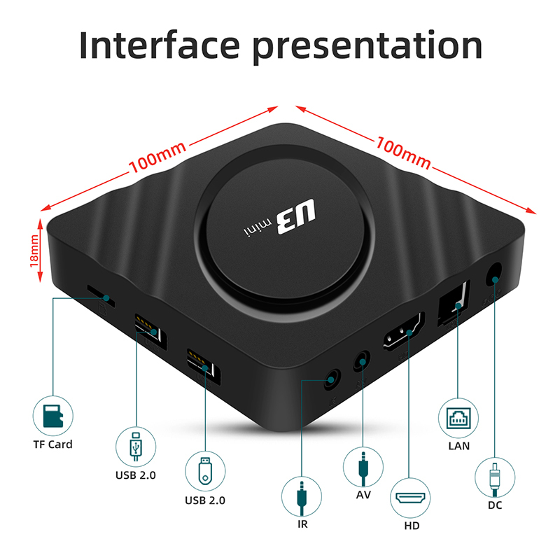 Diseño único Android TV caja Amlogic Rockchip Allwinner Soc con Android 9,0 Kodi IPTV Set Top Box