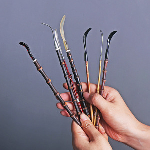 Handmade Purple Bamboo Tea Spoon Set Retro Design For Tea Ceremony Tools - Product Image 1