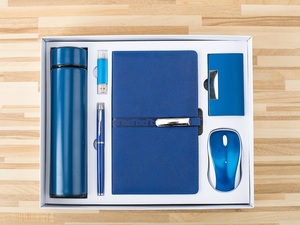 Juego de Regalo Corporativo Promocional, Elegante y de Alta Gama, Caja de Regalo de Cuero PU de 6 Piezas, Logotipo Personalizado, Regalos Corporativos - Product Image 5