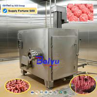 Machine à hacher la viande congelée à double vis sans fin Baiyu, directement de l'usine, pour la production de saucisses, de jambon, d'aliments pour animaux et de boulettes de viande