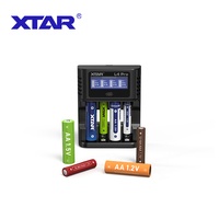 Chargeur de batterie intelligent XTAR L4 Pro, dernière version, 4 emplacements, écran LCD visible, rafraîchissement intelligent, type-C, pour piles AAA AA 1.5V Li-ion 1.2V NI-MH