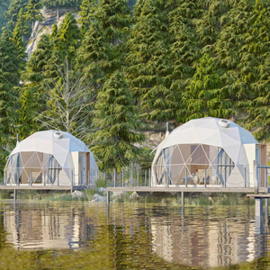 Domo Geodésico de <span class=keywords><strong>PVC</strong></span> Transparente de 8m, Tienda de Campaña de Lujo tipo Iglú para Glamping con Baño para Uso Hotelero - Product Image 4