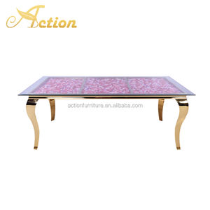 Semplicità Moderna Durevole In Acciaio Inox Mobili Per La Casa Tavolo Da Pranzo Con 6 Sedie Per La Vendita - Product Image 2