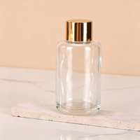 Bouteilles d'huiles essentielles avec compte-gouttes, bouchons à vis en verre, flacons de parfum rectangulaires