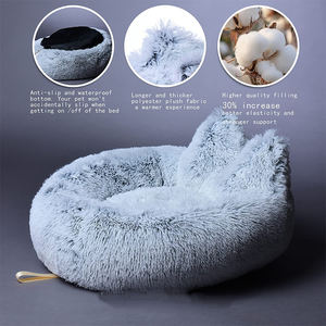 Hot Selling <span class=keywords><strong>Cat</strong></span> Dog Bed Voor Indoor Katten Kleine Honden Pluizig Kalmerend Zelfverwarmend Rond Kussen - Product Image 4