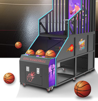 Máquina de Baloncesto Electrónica Multijugador con Iluminación LED y Efectos de Sonido - Equipo de Centro de Entretenimiento que Funciona con Monedas