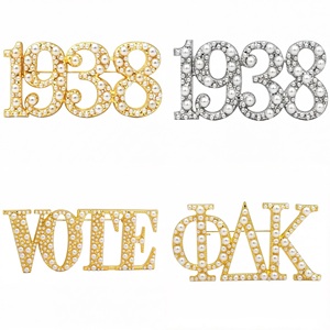Spilla di Perle Personalizzabile Sorority <span class=keywords><strong>Jack</strong></span> <span class=keywords><strong>Jill</strong></span> Fondato 1938, Emblema Sorority Phi Delta Kappa - Product Image 1