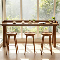 Table à manger en bois contemporaine de haute qualité 2026 pour balcon, bar, restaurant, café, appartement