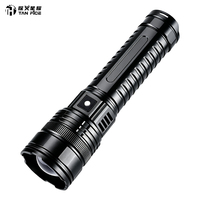 Lampe torche LED USB rechargeable étanche pour camping, design stylo, avec fonction Power Bank, portée 900-1000M, zoom réglable