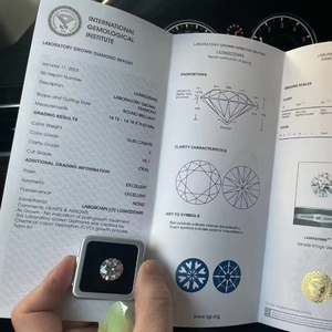 Diamant synthétique cultivé en laboratoire de 1 carat, coupe excellente, couleur blanche D, pureté VVS1 VVS2 VS1 VS, rond, avec certificat IGI - Product Image 3