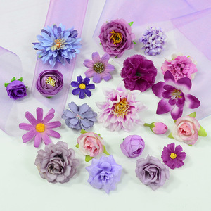 Fleurs artificielles violettes Dongchen Crafts pour épingles à cheveux de mariée, coiffes de remise de diplôme, kit DIY - Product Image 1