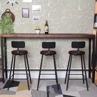 Table et chaise de bar modernes et simples en fer à pieds hauts pour restaurant et mobilier de bar