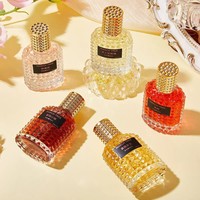 Parfum floral fruité français pour femmes, 50 ml, vaporisateur, flacon en verre prismatique clouté, parfum longue durée, en boîtes cadeaux pour la vente en gros
