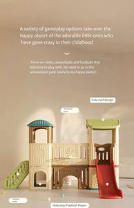 Çocuklar kapalı oyun alanı seti ev kullanımı için plastik slayt ve salıncak oyuncak - Product Image 4