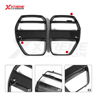 Grille de calandre XTREME en fibre de carbone sèche noir brillant style V pour BMW G80 G81 G82 G83 M3 M4, grille de radiateur, grille de pare-chocs avant