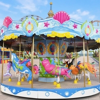 Manège à chevaux pour parc d'attractions, équipement de jeux pour enfants, carrousel tournant à vendre