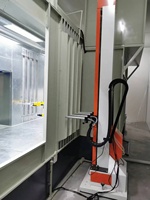 Équipement de revêtement en poudre personnalisé Chauffage au gaz Chaîne transporteuse Système de pulvérisation électrostatique